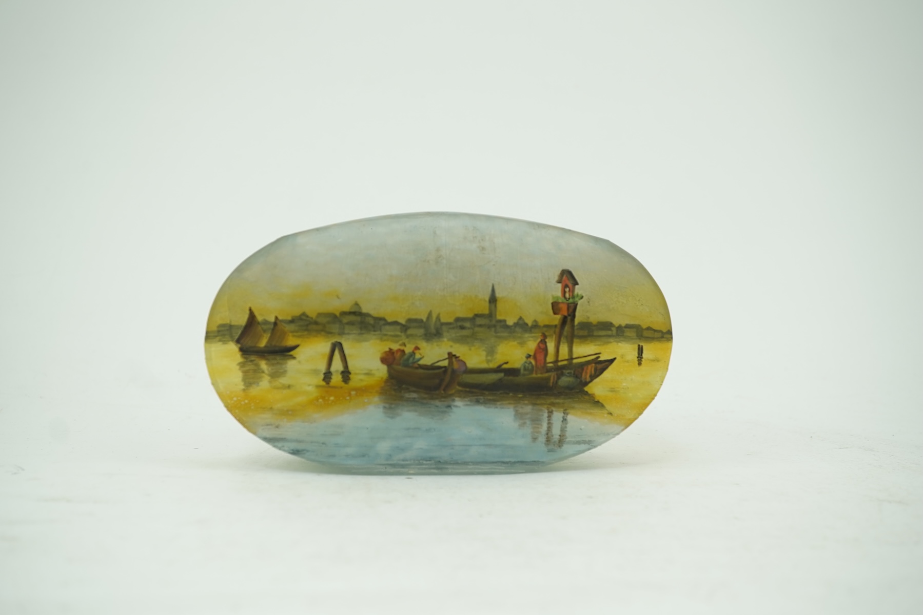 Daum Frères, Nancy: A ‘Venetian Lagoon’ cameo glass pillow-shaped vase